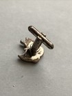 One Vintage Original Hickok Bass Fish Cuff Link Silver Tone Nice Detail