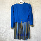 Vntg Alphorn German Dirndl Trachten Jacket Skirt Set Sz 40 Bavarian Oktoberfest