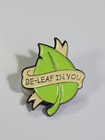 Be-leaf In You Lapel Pin Green   Yellow Colors