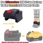 Adapter For Milwaukee 18v Lithium Battery Convert To For Dewalt 20v Power Tools