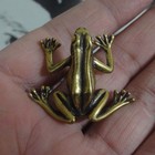 Vintage Style Solid Brass Mini Frog Animal Figurine Statue For Home Decor