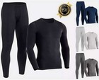 Men Winter Thermal Fleece Lined Long Johns Top Bottom Underwear Set Warm Fabric