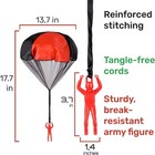 Interactive Durable Sturdy Compact Easy-to-use 30pcs Mini Plastic Parachute Toys