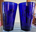 Set Of 2 Labatt Blue Canadian Beer Glasses Cobalt Blue 16 Oz  5 75 