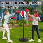 Kids Punching Bag Set With Adjustable Stand And 2 Boxing Gloves  Sports Toys For