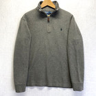 Polo Ralph Lauren Men s 1 4 Zip Pullover Sweater Medium Gray Preppy