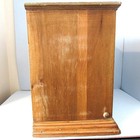 Antique Safe Bank Faux Mantel Clock Wood Victorian Spoon Carving Vintage