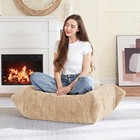  Bean Bag foot Rest fireside Chair Memory Foam Lazy Ottoman Luxury Velvet-khaki