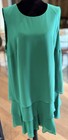Nwt Lauren Ralph Lauren Malachite Emerald Green Tiered Shift Dress - Size 18us