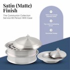 Mayur Exports Communion Set For Church - 2 Trays   Bread Plate With Lid