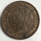 1859 Canada Large Cent Narrow 9 Queen Victoria Vf Detail Brown     U48