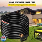Vevor 25 Ft 50 Amp Generator Extension Cord 6 Gauge Stw 6 3 8 1 Rv Power Cord
