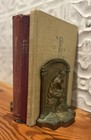 Vtg 30 s Cast Bronze Brass 5 5  Bookends The Thinker Rodin Antique Art Sculpture