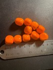 10 Glass Beads - Large Triangle Orange Beads - 15mm  b1444 