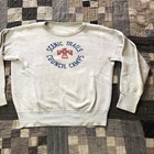 Vintage 50   s Scenic Trails Council Camp Cotton Sweatshirt Bsa Light Grey Faded L