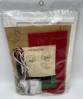 Christmas Craft Kit Felt Ornaments Garland Santa  Deer  Elf Vintage Sealed
