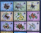 Lesotho Stamps 1984 86  1991 95 Part Butterfly Series  Used 