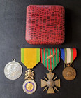 Ww1 Original Set French Military Medals War Cross 1914-1918 Saint George Cavalry
