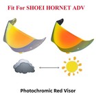 Photochromic Red Visor For Shoei Hornet Adv Hornet X2 Cns-2 Helmet Shield Lens