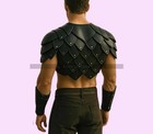 Medieval Dragon Scale Genuine Leather Armor  Larp Cosplay Shoulder   Bracer Set