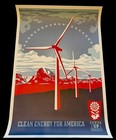 Shepard Fairey Obey Giant Moveon Clean Energy Power Up America Poster Print Rare