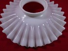 Lovely Petticoat Milk Glass Shade Ruffled Diffuser Oil Lamp Vintage Antique