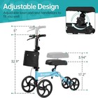 Elenker Steerable Portable Knee Walker 10  Wheels - Blue
