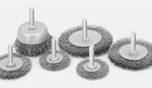 6pcs Wire Wheel Cup Brush Set Drill Attachment Coarse Crimped Carbon Steel Shank