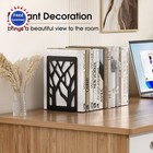 Book Ends 4 Pieces Tree Design Modern Heavy Duty Metal Bookends Maxgear Shelves