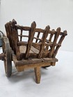Antique Folk Art Wood Carrying Pull Cart wagon Great Display Large 10   8 