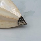Vintage Delicate Shell Silver Tone Metal Powder Perfume Bottle 3 In