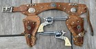 1950 s Nichols Stallion 38 Cap Gun Toy Horse Western Cowboy With Leather Holster