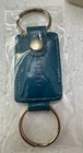 Vintage Lee Sands Eel Skin Clutch Teal Kisslock Key Chain Fob Retro Lipstick Cov