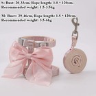 Cute Bowknot Cat Harness And Leash Adjustable Pet Harness With Traction Rope