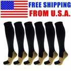 Men Women 15-20mmhg Knee High Compression Socks Calf Support Tube Stockings