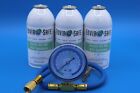 Envirosafe Arctic Air For R22  Ac Refrigerant Support    3  Cans And Gauge