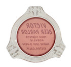 Vintage Glass  Marketing Ashtray   Victor Beer Parlor   Victor California Ca