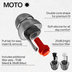 Moto - Reusable Motorcycle Earplugs - Motorcycle Ear Plugs Wind Noise Protection