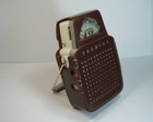 Vintage 1960 s Toshiba Transistor Radio 9tm40 W original Leather Case Japan