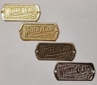 Polished Brass - Cast White Clad Ice Box Name Plate Nameplate Refrigerator Si   