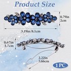 Flower Rhinestone Hair Clips For Women  Sparkly Crystal Barrettes Bridal