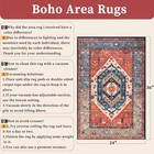  Boho Rugs For Entryway  2x3 Rust Entryway Rug Non-slip Washable Small Area 