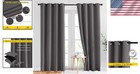 Nicetown 84  Gray Blackout Curtains 2 Panels 52x84