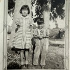 Vintage Original B w 1938 Photograph Of Two Asian Children Outdoors  San Diego