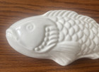 Vintage White Ceramic Fish Mold Wall Hanging Kitchen Decor Baking Aspic Jello Mo