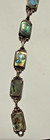 Vintage Signed Taxco Mexican Sterling Silver Abalone Link Bracelet