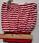 Vtg Red White Striped Bubble Tube Top Elastic Smocked Waist Os Usa 1980 s Nos