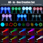 400w 3in1 Led Moving Head Light Beam Wash Spot With 9 Gobo 9 Color Dmx Sound
