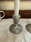 Vtg Empire Pewter Candlesticks Weighted Pair 4    Tall Colonial Sca Festival