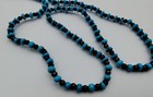Vintage Turquoise Stone Sterling Silver Tone Bead Native American Necklace 925